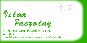 vilma paczolay business card